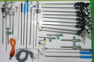 Laparoscopic Surgery Set 5mmx330mm Endoscopy Reusable Surgical Instruments -34pc - Picture 1 of 12