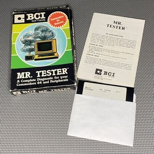 BCI Software Mr Tester Commodore 64 Disgnostic Disk Check Program 1986