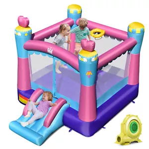 Inflatable Bounce House 3-in-1 Princess Theme Inflatable Castle w/ 735W Blower - Picture 1 of 10