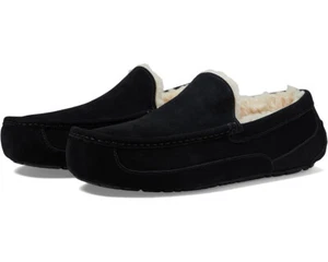 Zapatilla de gamuza UGG Ascot 1101110 negra 100 % original nueva para hombre - Imagen 1 de 6