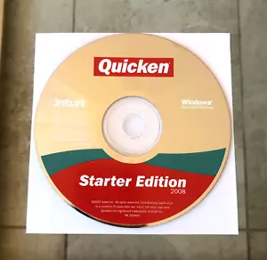 Intuit Quicken Starter Edition 2008 for Windows 00/'03/XP/Vista/7/8 NOT 10 or 11 - Picture 1 of 1