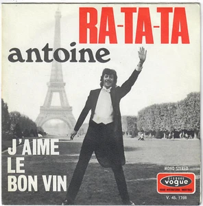 ANTOINE Ra-ta-ta J'aime le bon vin 1970 French 70s pop SP Disques Vogue 45 T - Picture 1 of 4