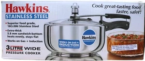 Hawkins Stainless Steel Pressure Cooker 3 Litre 3L - Picture 1 of 1