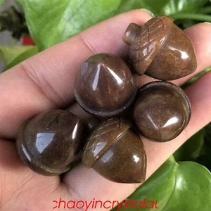 5pcs Natural Unknown Pine Cones Quartz Crystal Carved Polishing Healing Gem - Picture 1 of 12