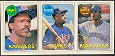 1990 Ken Griffey Jr., Franco, Puckett # 37,38,39. Baseball cards magazine strip