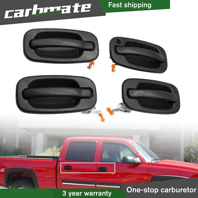 NEW Outside Door Handles Textured Black For Silverado Tahoe Sierra 2000-06 - Image 1 of 4