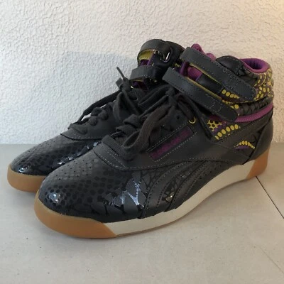 Reebok Freestyle Hi Alicia Keys Black Purple High Top Shoes Women’s Sz 7 SHOES4 - Image 1 of 4