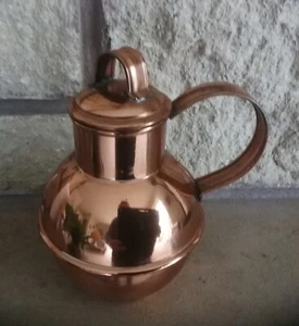 1 x MINIATURE COPPER CHANNEL ISLANDS GUERNSEY MILK CHURN CAN JUG - Picture 1 of 2