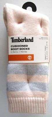 Womans' Timberland Cushioned Boot Crew Socks 3 Pairs (Size 6.5 - 9.5) - NWT - Image 1 of 3