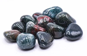 Piedras de caída de piedra de sangre multicolores guijarros heliotrópicos naturales pulidos - India - Imagen 1 de 5