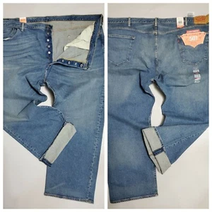 LEVIS 501 ORIGINAL FIT BIG&TALL MEN STRAIGHT LEG BUTTON FLY JEANS size: 50,52,54 - Picture 1 of 7