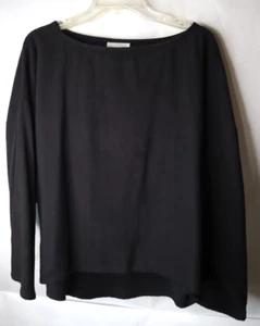 Soft Surroundings Petite Large Women's Black Long Sleeve Boat Neck Shirt - Picture 1 of 7