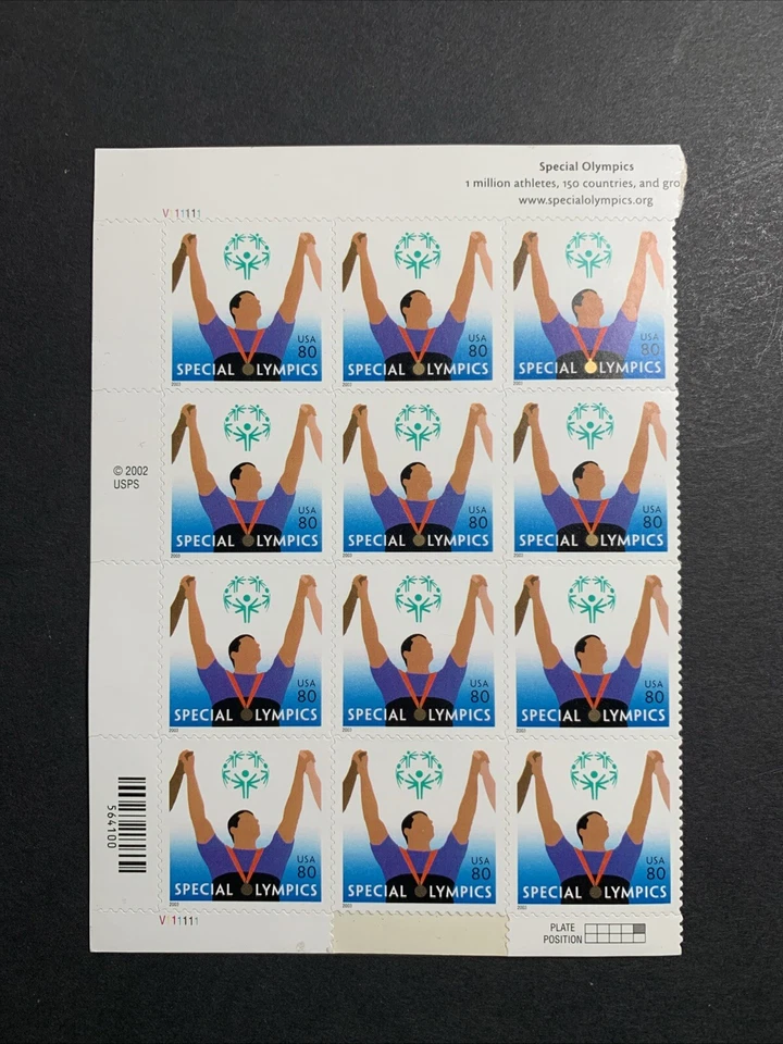 U.S. Stamps SC #3771. SPECIAL OLYMPICS. 80¢ Plate Block 12. MNH - Image 1 of 1