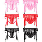 Men's Lingerie Sissy Panties Mid Waist Underwear Shiny Underpants Cheeky Clips