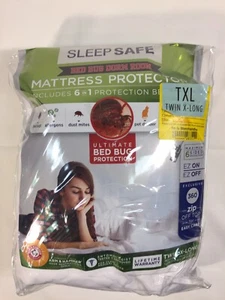 Sleep Safe  TXL Size Plush Mattress Protector Display Model Used In Store. - Picture 1 of 4