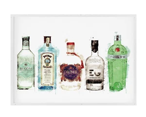 Gin Art Multi Kitchen Dining Room Print Living Room Poster Bar - Picture 1 of 2