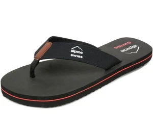 Alpine Swiss Mens Flip Flops Lightweight Thong Sandals Beach Slides EVA Sole - Picture 1 of 52