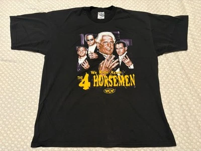 Camiseta de Lucha Rara De Colección Años 90 WCW IV FOUR HORSEMEN Flair Arn Benoit Mongo XXL Foto 1 de 4