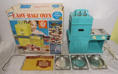 Kenner's Easy Bake Oven Original Box Book & Accessories WORKING & CLEAN 1969 Vtg - Image 1 of 4