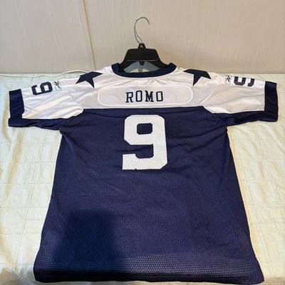 Camiseta deportiva retro Reebok NFL Players Tony ROMO 9 DALLAS COWBOYS estrellas cosidas XL Foto 1 de 3