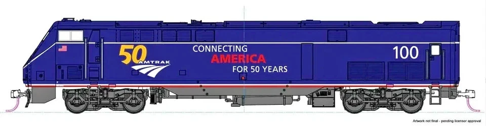 KATO P42 AMTRAK   ESU LOKSound DCC #100 50th Anniversary MIDNIGHT BLUE - Image 1 of 1