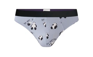 NIP MeUndies Men's UltraModal Core Pouch Front Thong Do Not Disturb Pandas S - Picture 1 of 9