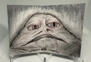 Topps Star Wars Return of the Jedi Jabba the Hutt Panorama Sketch by Josh Church - Picture 1 of 2