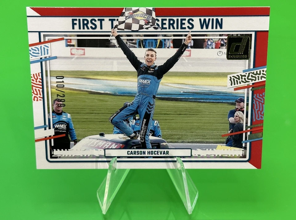 🏁2024 Panini Donruss Racing Red #182 Carson Hocevar 010/299!!🏁 - Image 1 of 4