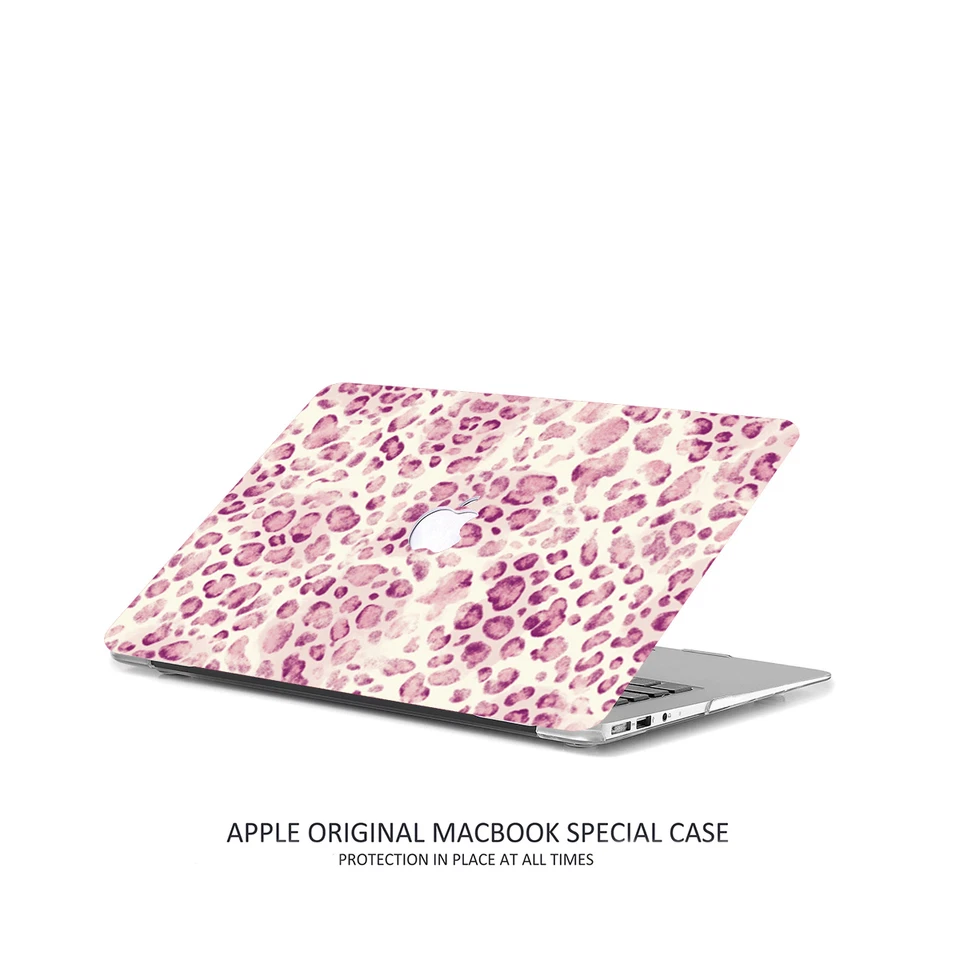 Pink Leopard MacBook Case  Pro Air Stylish Protection for Apple Cover 2026 M4 M3 - Image 1 of 4