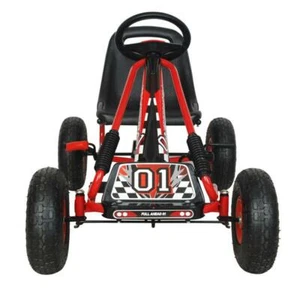 Pedal de coche Go Kart para niños con ruedas de goma pedal de asiento ajustable-verde - Imagen 1 de 14