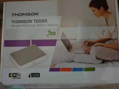 Modem THOMSON TG585 Wiriless Multi - User ADSL2+ Nuovo Mai aperto - Immagine 1 di 2