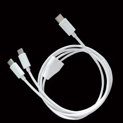 1meter 3ft 2 in 1 TYPE C charge cable power two type c phones  - Image 1 of 4
