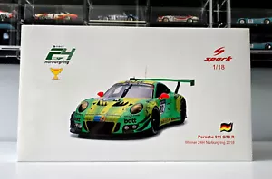 1/18 Spark 18SG027 Manthey Porsche 911 GT3 R Winner 24 Nurburgring 2018 Tandy - Imagen 1 de 3