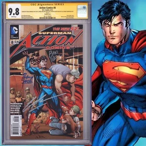 CGC 9.8 SS Action Comics #8 Variante signiert von Morales, Walker, Morrison & McLeod - Bild 1 von 2