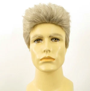 Short Wig For Men Natural Hair White And Grey Ref ALBERT 51 - Picture 1 of 8