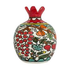 Decorative Ceramic Pomegranate Colorful Figurine Handmade Jerusalem Gift 3.5"