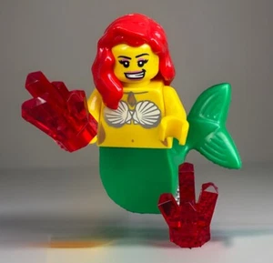 Lego® Arielle Nixe Meerjungfrau Meermaid mit 2 Kristallen Minifigur - Picture 1 of 1