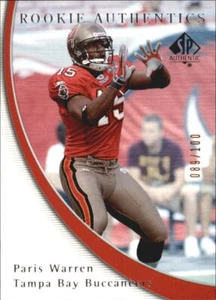 A2829- 2005 SP Authentic Rookie Gold 100 #105 Paris Warren /100 - Picture 1 of 2