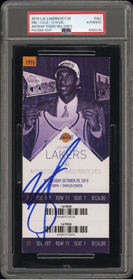 Karl-Anthony Towns Signed NBA DEBUT Full Ticket Stub Auto Psa/Dna 10/28/2015 - Image 1 of 2