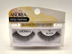 Andrea Strip Lashes Fashion Eye Lash Style 39 Black. NEW! - Picture 1 of 3