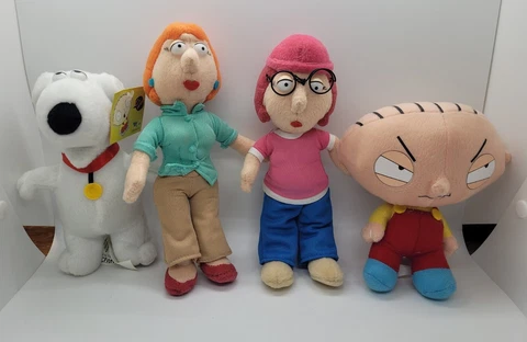 Family Guy Plush Toy Nanco 2005 Lot of 4 Stewie Meg Lois Brian Cover