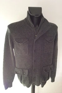 FRENCH CONNECTION DARK GREY ZIP & BUTTON FASTEN FRONT CARDIGAN SIZE M - Picture 1 of 2