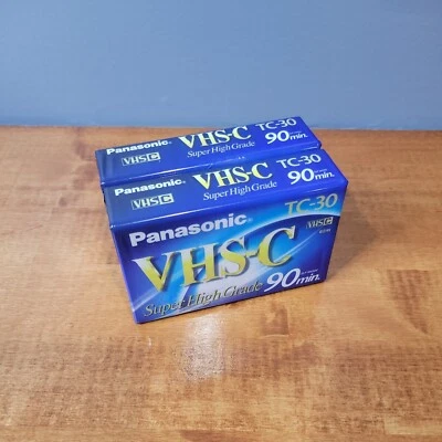 2 cintas de videocámara Panasonic VHS-C TC-30 súper altas de 90 minutos nuevas selladas Foto 1 de 2