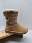 Michael Kors Marilu Fleece Lined Mk Tan Suede Style Winter Boots Child Size 7