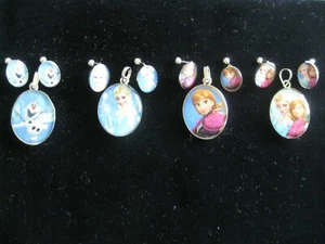 CHILD CARTOON EARRINGS & PENDANT IN .925 SILVER, YOUR CHOICE OF FOUR! - Picture 1 of 12