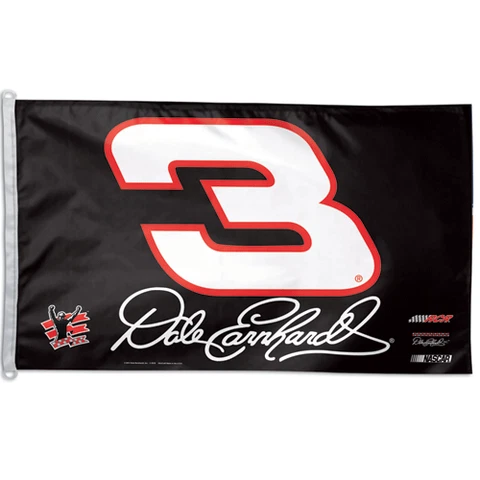 Dale Earnhardt #3 NASCAR Logo Flag 3x5ft - With Grommets The Intimidator RACING Cover