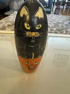 Vintage Halloween Black Cat Nesting Dolls - Picture 1 of 4