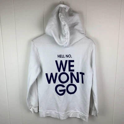 Sudadera con Capucha Wildfox Cremallera Completa “We Wont Go” Blanca Mujer Pequeña Foto 1 de 4