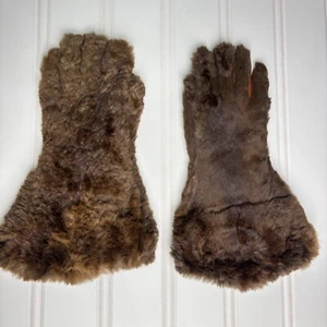 Antique Fur and Leather Gloves Wilson Bro's England size 9 - Picture 1 of 13
