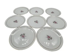Lot of 8 Vintage Noritake China Daryl 5510 Dinner Plates Set Kitchenware - Picture 1 of 9